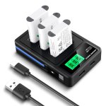 Neewer basics pcs de 3 batteries de rechange np - bx1 avec triple chargeur usb, alimentation de secours ...