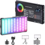 Neewer basics rgb lampe vid�o 8w 2700k - 7500k portable couleurs rgb 18 sc�nes cri97 4000mah rechargeable ...