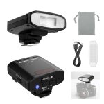 Neewer basique 5 600 k mini appareil photo flash speedlite gn12, 2000 mah / 500 flashes / 0, 1 - 1, 8s, ...