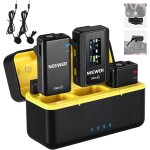 Neewer cm28 syst�me de microphone sans fil lavalier avec �tui de chargement 2 clips de micro stockage ...