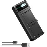 Neewer dual usb chargeur compatible avec sony np - f970 np - f960 np - f950 np - f930 np - f770 np - ...