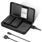 Neewer en - el15c batterie de rechange et chargeur usb ensemble, pack 2 batterie 2400mah&chargeur double ...