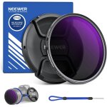 Neewer filtre nd variable 67mm nd2 - 400 (1 - 9 arr�ts) avec bouchon d'objectif, cordon, chiffon, r�glage ...