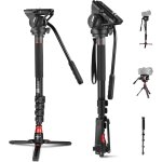 Neewer gm76 monopode professionnel pour appareil photo avec pieds, tlescopique, portable, en aluminium, ...