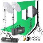 Neewer kit d'�clairage pour photographie avec arri�re - plan, support de fond de 8, 5 x 10 m, 5700 k, ...