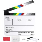 Neewer kit de planche  clapet pour ralisateurs de films acryliques, clin de scne d'action en plastique ...