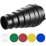 Neewer kit de snoot conique en alliage d'aluminium moyen avec grille en nid d'abeille et 5 pices filtres ...