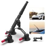 Neewer kit de support cam�ra triple ventouse voiture avec perche d'extension 2 en 1, lib�ration rapide, ...