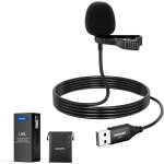 Neewer micro - cravate usb a plug & play mini microphone lavalier omnidirectionnel � pince cable 2m usb ...