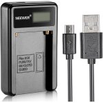Neewer np - f550 / f750 / f960 / f970 replacement micro usb batterie chargeur pour np - fm50 / fm70 / ...