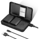 Neewer np - fz100 lot de 2 chargeurs de batterie de rechange 2280 mah et 1 bo�tier de charge usb double ...