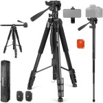 Neewer trpied vido monopode 74, 4 ; avec tte panoramique & poigne  3 directions, support trpied ...