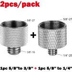 Ngre - adaptateur mtallique, 2 pices, filetage 5 / 8  1 / 4 + 5 / 8  3 / 8, trpied adaptateur de ...