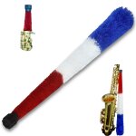 Nettoyeur de saxophone en fibre ultra douce - etui de rangement pour brosses, protge le corps et l'intrieur ...