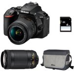 Nikon d5600 + 18 - 55 vr + 70 - 300 af - p vr + sac + sd 4go Nikon d5600 + 18 - 55 vr + 70 - 300 af - p vr + sac + sd 4go