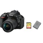 Nikon d5600 reflex 24. 2 mpix kit af - p 18 - 55mm f3. 5 - 5. 6g vr + 64gb sd card + nikon en - el14a ...