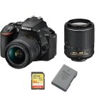 Nikon d5600 reflex 24. 2 mpix kit af - p 18 - 55mm vr + objectif af - s 55 - 200mm ed vr ii dx + 64gb ...