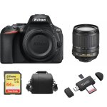 Nikon d5600 reflex 24. 2 mpix + objectif af - s 18 - 105mm f3. 5 - 5. 6g ed vr + sd 64go + sac + memory ...