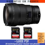 Nikon z 14 - 24mm f / 2. 8 s + 2 sandisk 32gb uhs - ii 300 mb / s + guide pdf 20 techniques pour r�ussir ...