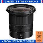 Nikon z 14 - 30 mm f / 4 s + ebook '20 techniques pour russir vos photos' - objectif nikon z
