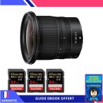 Nikon z 14 - 30mm f / 4 s + 3 sandisk 64gb uhs - ii 300 mb / s + ebook 'devenez un super photographe' ...
