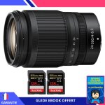 Nikon z 24 - 200mm f / 4 - 6. 3 vr + 2 sandisk 128gb uhs - ii 300 mb / s + ebook 'devenez un super photographe ...