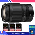 Nikon z 24 - 200mm f / 4 - 6. 3 vr + 3 sandisk 128gb uhs - ii 300 mb / s + ebook 'devenez un super photographe ...