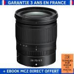 Nikon z 24 - 70 mm f / 4 s + ebook '20 techniques pour russir vos photos' - objectif nikon z