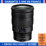 Nikon z 24 - 70 mm f2. 8 s + ebook '20 techniques pour russir vos photos' - objectif nikon z