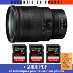 Nikon z 24 - 70mm f / 2. 8 s + 3 sandisk 128gb uhs - ii 300 mb / s + guide pdf  20 techniques pour reussir ...