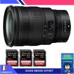 Nikon z 24 - 70mm f / 2. 8 s + 3 sandisk 64gb uhs - ii 300 mb / s + ebook 'devenez un super photographe' ...