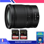 Nikon z 24 - 70mm f / 4 s + 2 sandisk 64gb uhs - ii 300 mb / s + ebook 'devenez un super photographe' ...
