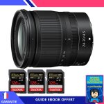 Nikon z 24 - 70mm f / 4 s + 3 sandisk 128gb uhs - ii 300 mb / s + ebook 'devenez un super photographe' ...