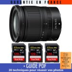 Nikon z 24 - 70mm f / 4 s + 3 sandisk 128gb uhs - ii 300 mb / s + guide pdf  20 techniques pour reussir ...