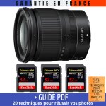 Nikon z 24 - 70mm f / 4 s + 3 sandisk 32gb uhs - ii 300 mb / s + guide pdf  20 techniques pour reussir ...