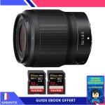 Nikon z 50mm f / 1. 8 s + 2 sandisk 32gb uhs - ii 300 mb / s + ebook 'devenez un super photographe' - ...