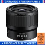 Nikon z 50mm f / 1. 8 s + ebook '20 techniques pour réussir vos photos' - objectif nikon z Nikon z 50mm f / 1. 8 s + ebook '20 techniques pour réussir vos photos' - objectif nikon z