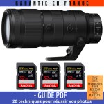 Nikon z 70 - 200mm f / 2. 8 vr s + 3 sandisk 32gb uhs - ii 300 mb / s + guide pdf  20 techniques pour ...