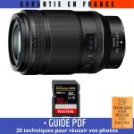 Nikon z mc 105mm f / 2. 8 vr s macro + 1 sandisk 32gb uhs - ii 300 mb / s + guide pdf 20 techniques pour ...