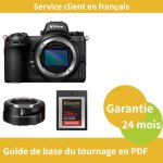 Nikon z7 ii camera + nikon bague d'adaptation ftz ii + sandisk 256 go extreme sd card pro cfexpress type ...