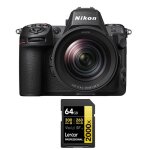 Nikon z8 kit z 24 - 120mm + lexar 64 go carte mmoire sdxc professionnelle 2000x uhs - ii