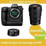 Nikon z9 camera + objectif nikon z 14 - 24mm f2. 8 s nikkor + nikon bague d'adaptation ftz ii