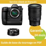 Nikon z9 camera + objectif nikon z 24 - 70mm f2. 8 s nikkor + nikon bague d'adaptation ftz ii