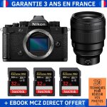 Nikon zf + 85mm f / 1. 2 s + 3 sandisk 32gb extreme pro uhs - ii sdxc 300 mb / s + ebook '20 techniques ...