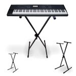 Njs - supports robustes pour claviers, pianos, synthtiseurs 5 positions x2