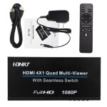Nk - 941 hdmi 4x1 quad multi - viewer 1080p 4in1 out commutateur d'cran hdmi avec 5 modes bt187