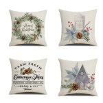 No�l housse de coussin 45x45 ensemble de 4�a)