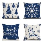 No�l housse de coussin 45x45 ensemble de 4�a)