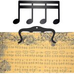 (noir)2 pack metal sheet music clips, music stand clip sheet music clip music note clip book page holder ...