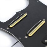 Noir 3 plis guitare electrique humbucker pickguard gaucher micro avec cblage singlecut charg pr